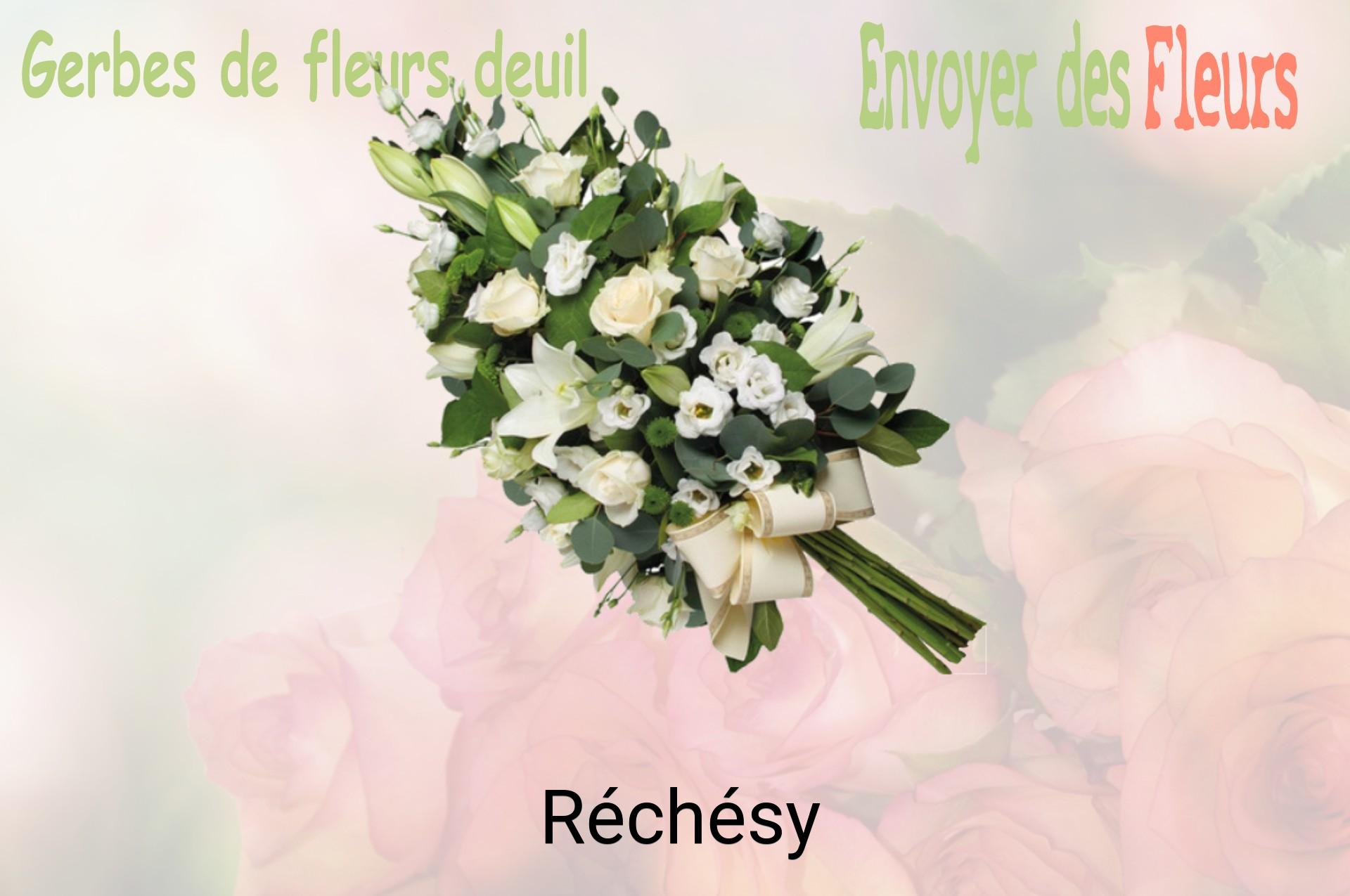 Gerbe de fleurs de deuil livrée à Réchésy